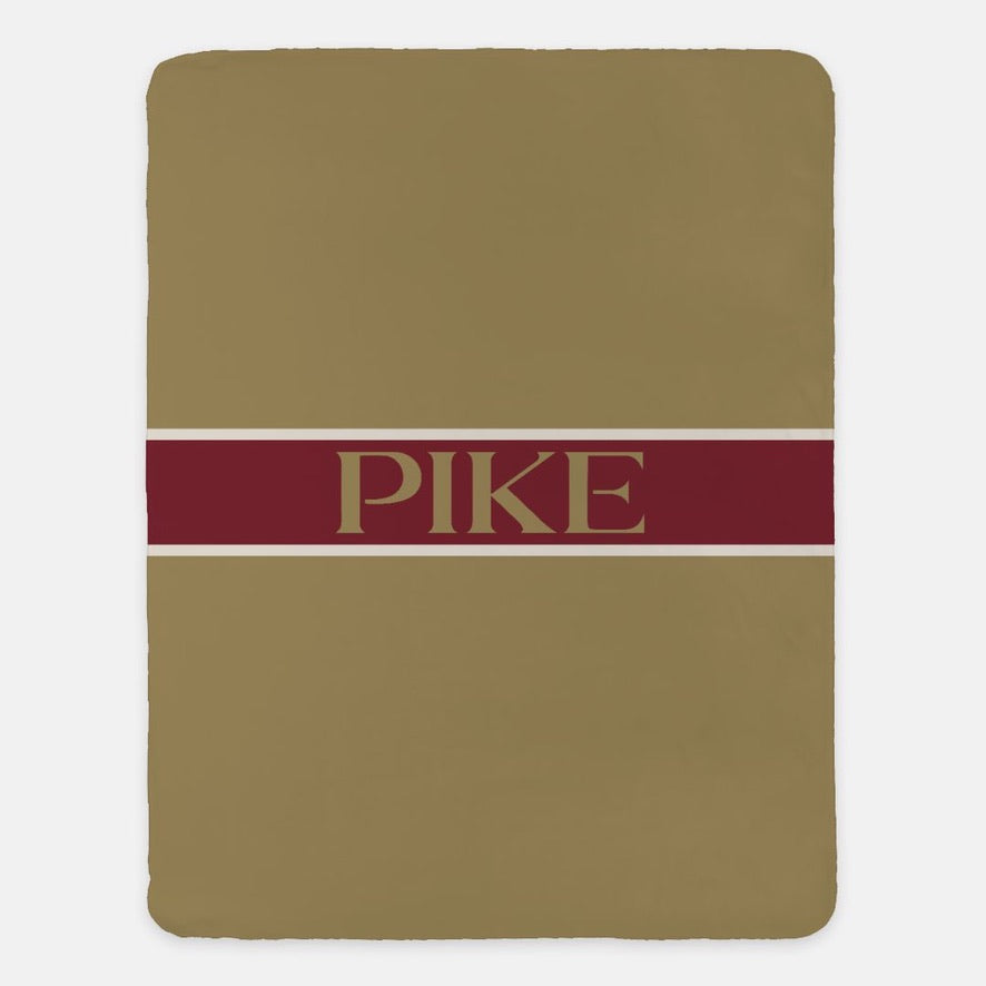 PIKE XL 60x80 Blanket - Center Band Gold Throw Blankets