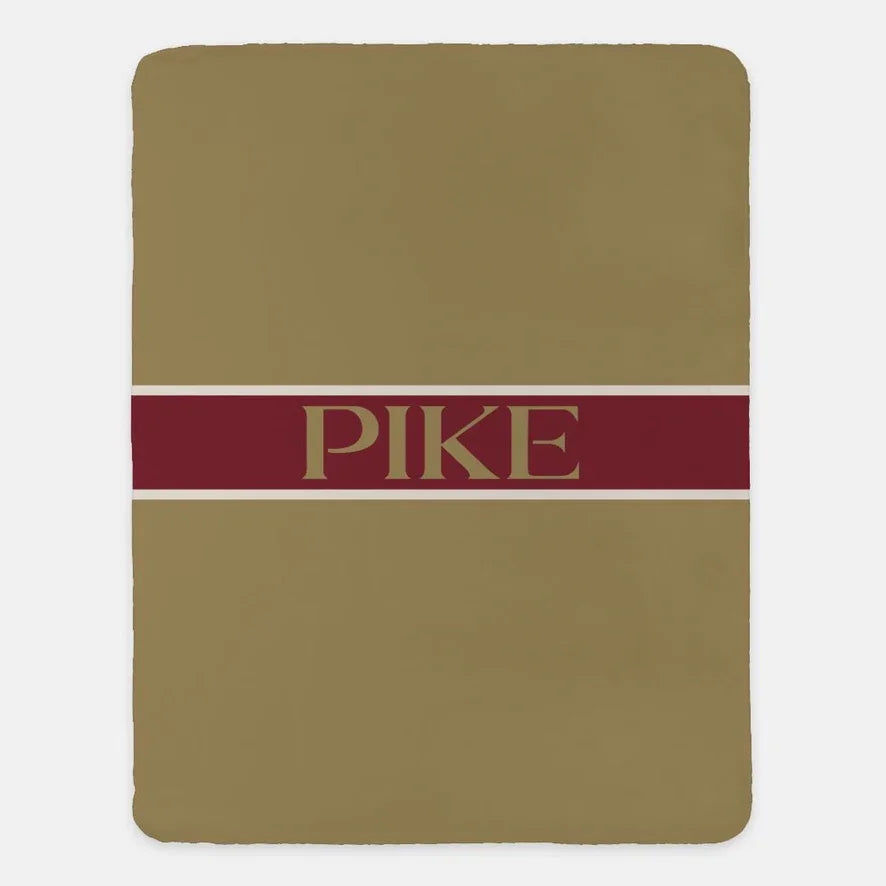 PIKE XL 60x80 Blanket - Center Band Gold Throw Blankets