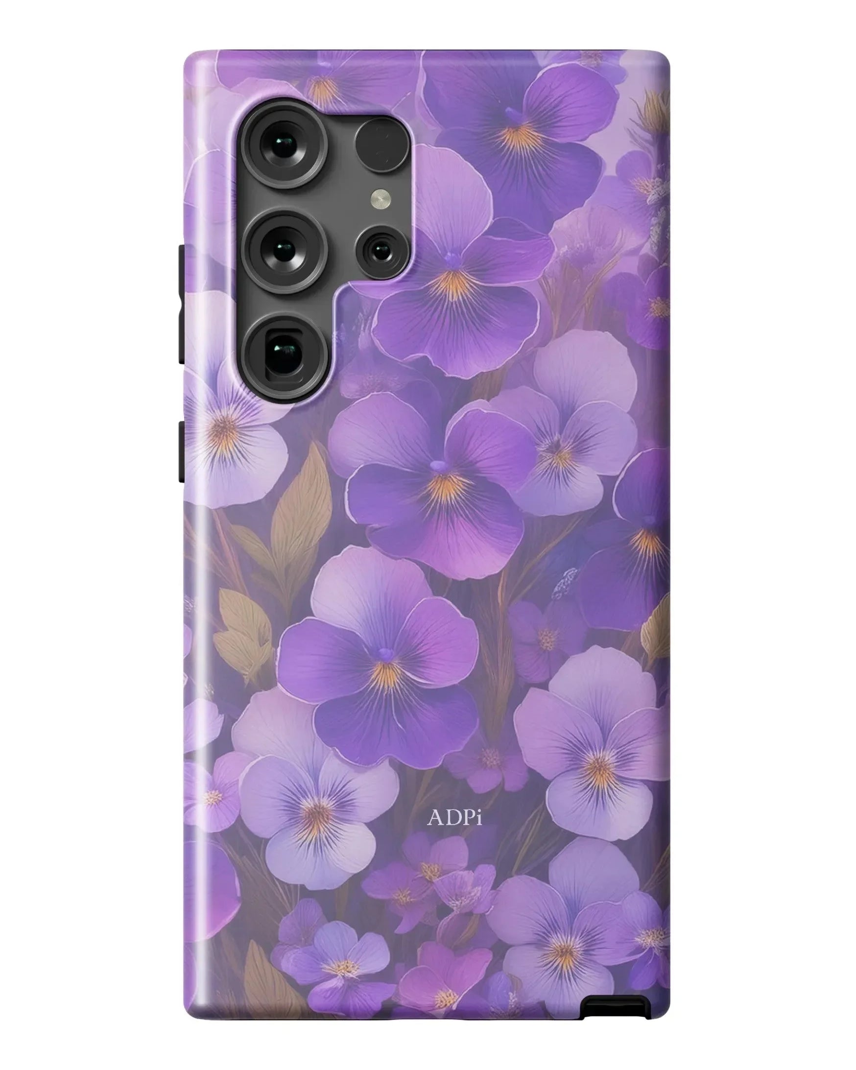 Alpha Delta Pi Samsung Galaxy 24, 23 Mobile Phone Case - Violets Matte Mobile Phone Cases