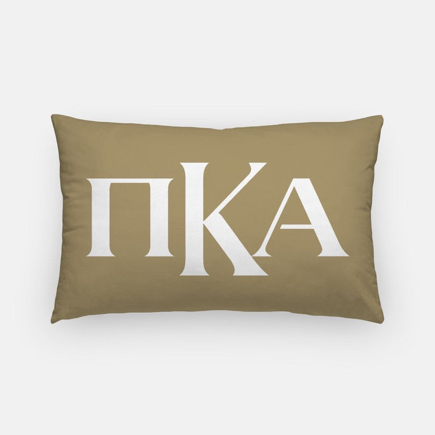 PIKE Lumbar Pillow Cover - Greek Letters Gold Pillow Covers
