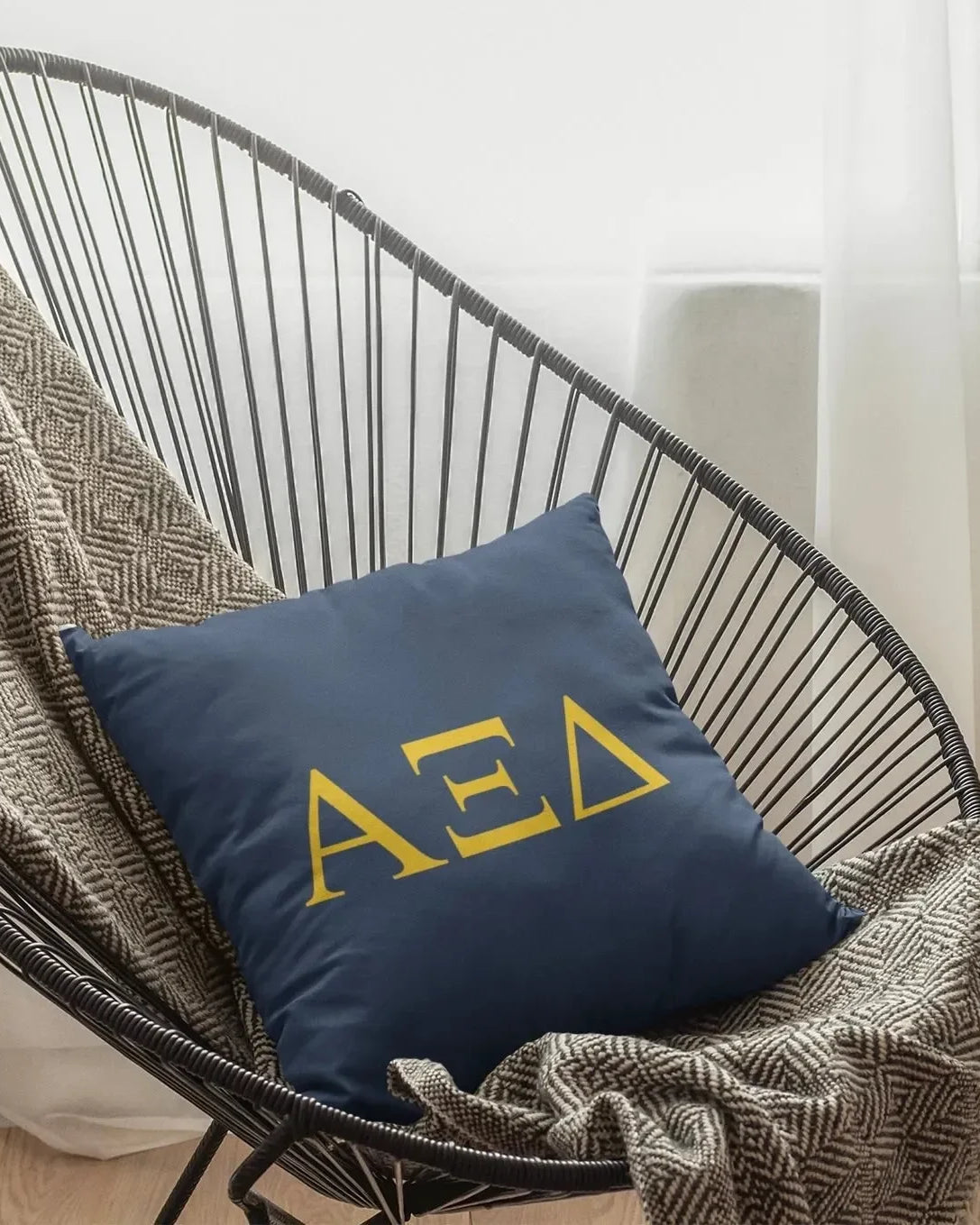 Alpha Xi Delta 18" Throw Pillow Cover - Greek Letters Pillow Covers