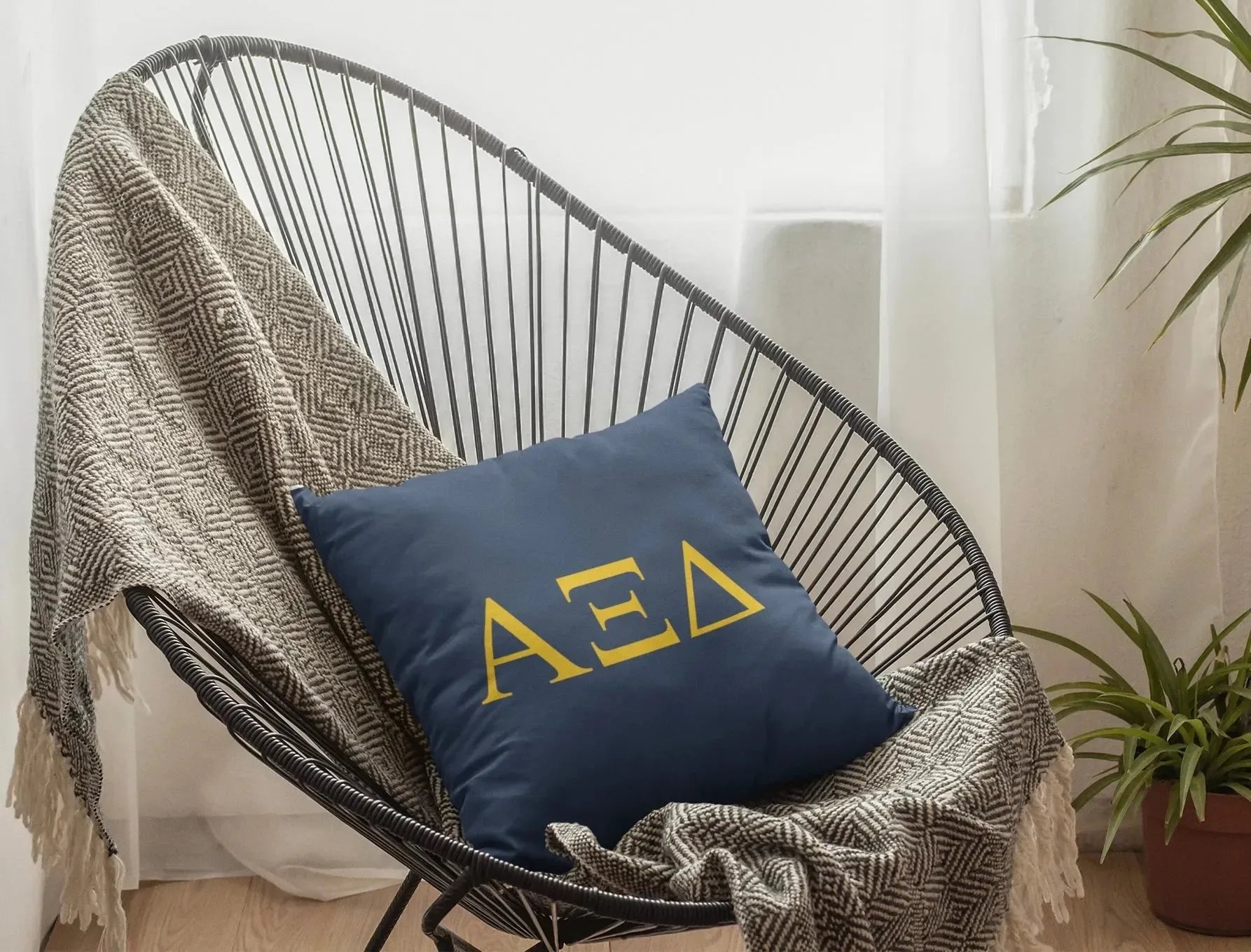 Alpha Xi Delta 18" Throw Pillow Cover - Greek Letters Pillow Covers