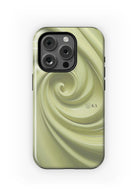 Kappa Delta iPhone 16, 15, 14 Mobile Phone Case - Olive Swirl Matte Mobile Phone Cases