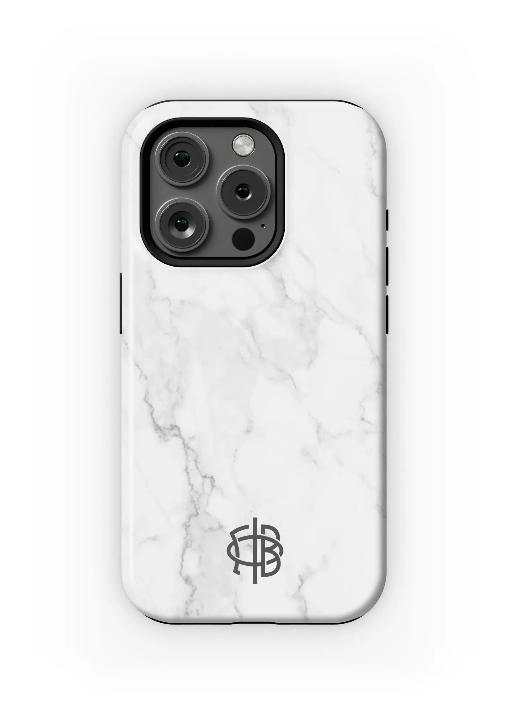 Gamma Phi Beta iPhone 16, 15, 14 Mobile Phone Case - White Marble Matte Mobile Phone Cases