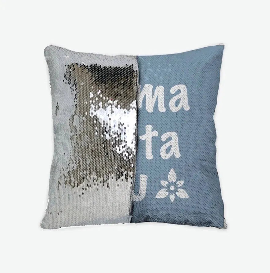 Sigma Delta Tau Sequin Pillow Cover Droplet Blue Pillow Covers