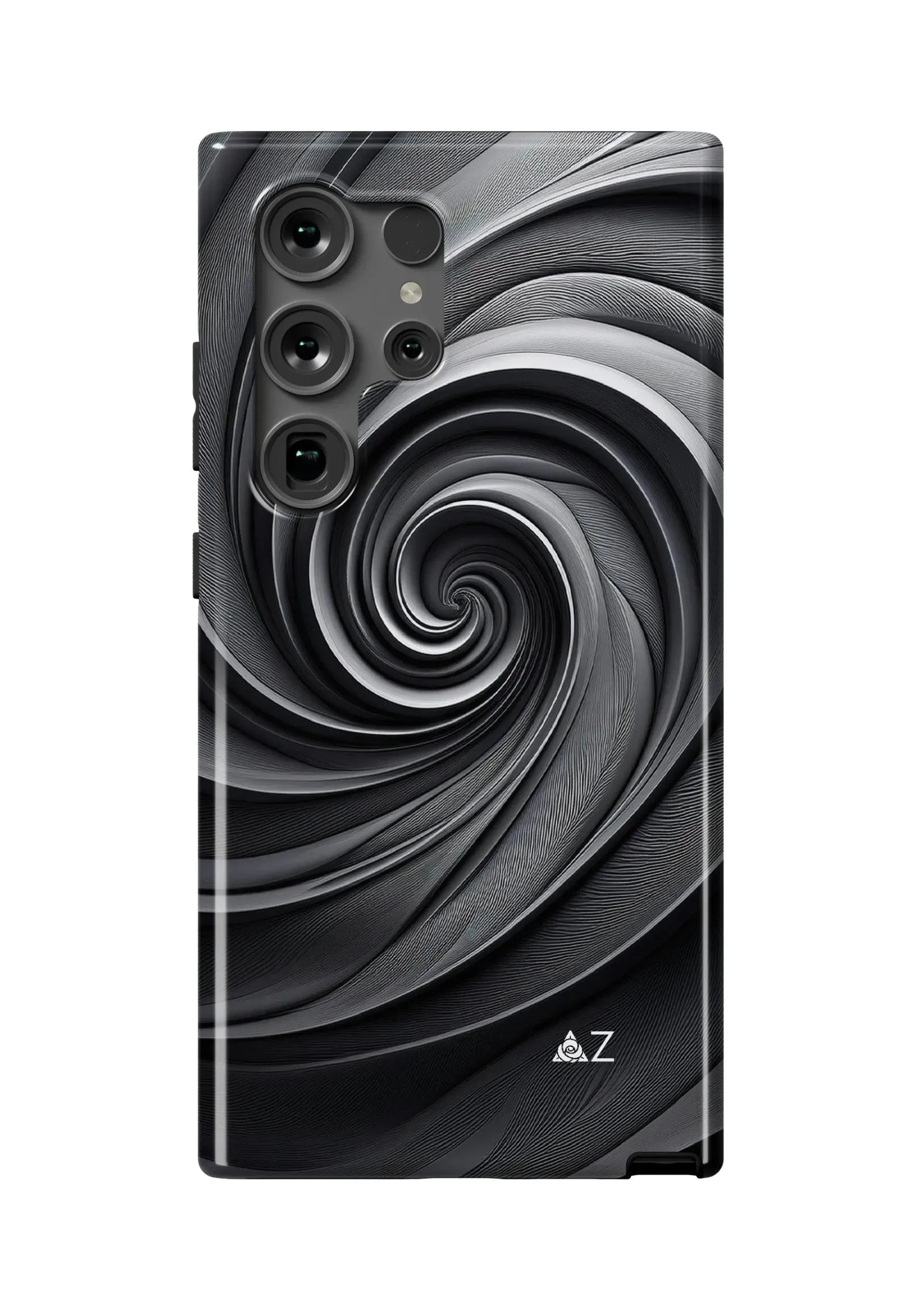 Delta Zeta Samsung Galaxy 24, 23 Mobile Phone Case - Gray Swirl Gloss Mobile Phone Cases
