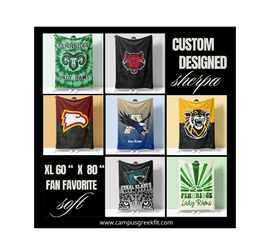 Custom Spirit Fundraiser Blankets | Youth Team Fundraising - Campus Greek Fit