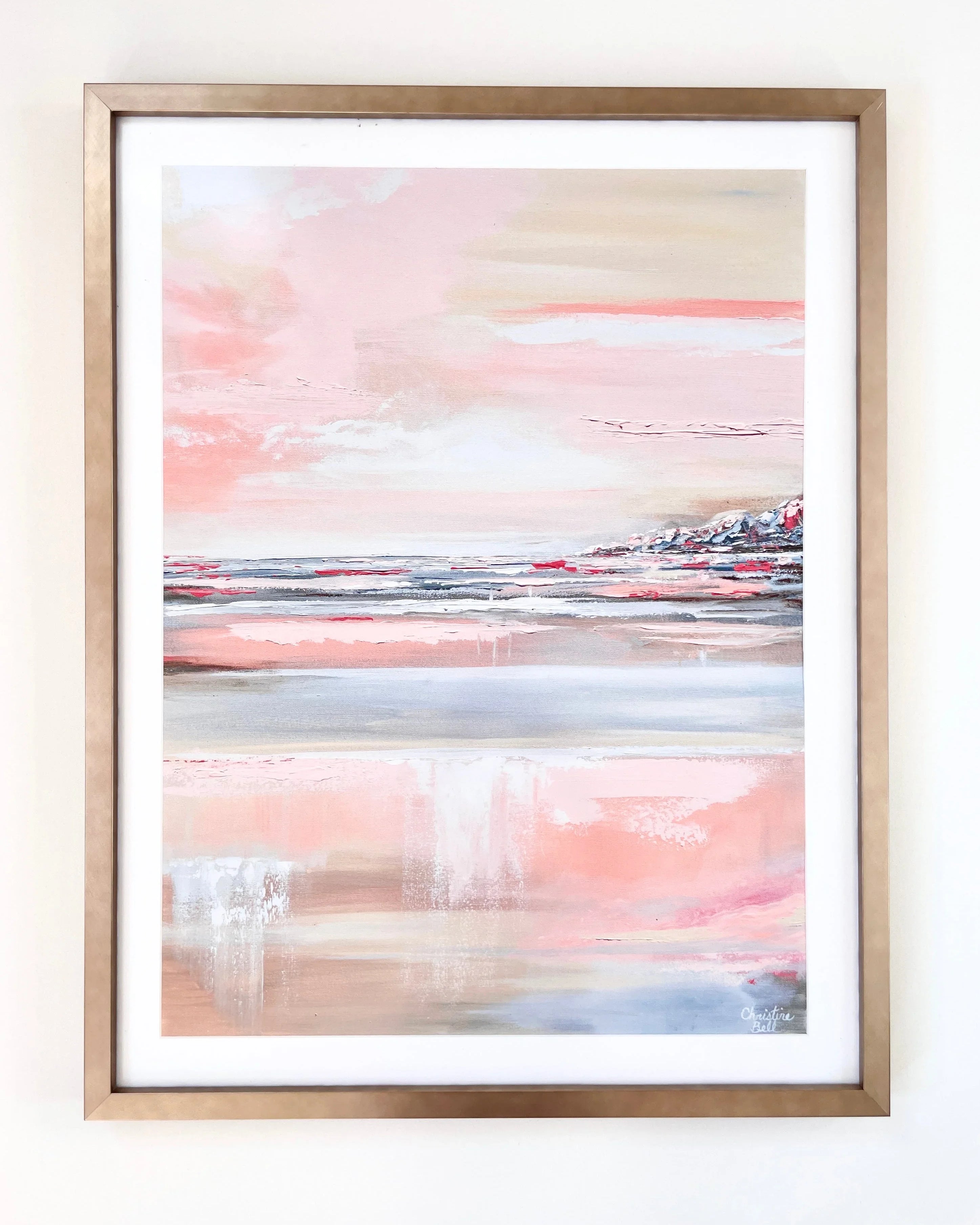 "Romantic Impressions" GICLEE PRINT Coastal Abstract Art Print | Canvas
