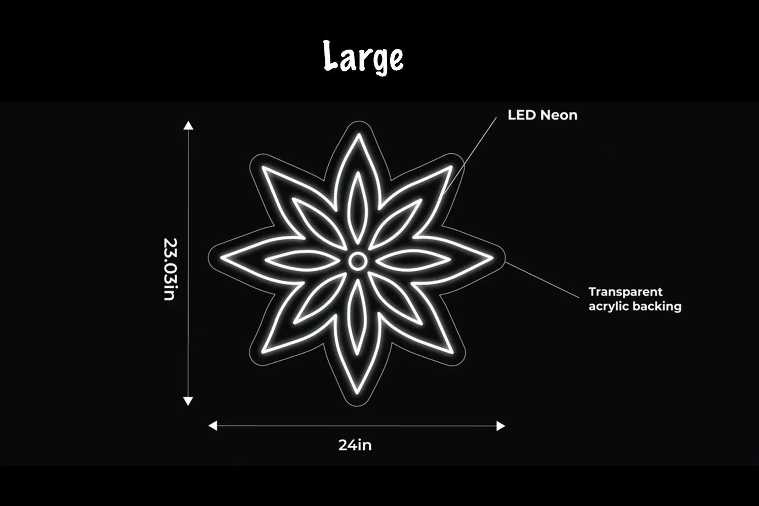 Flower LED Neon Sign w/ Dimmer Neon Signs