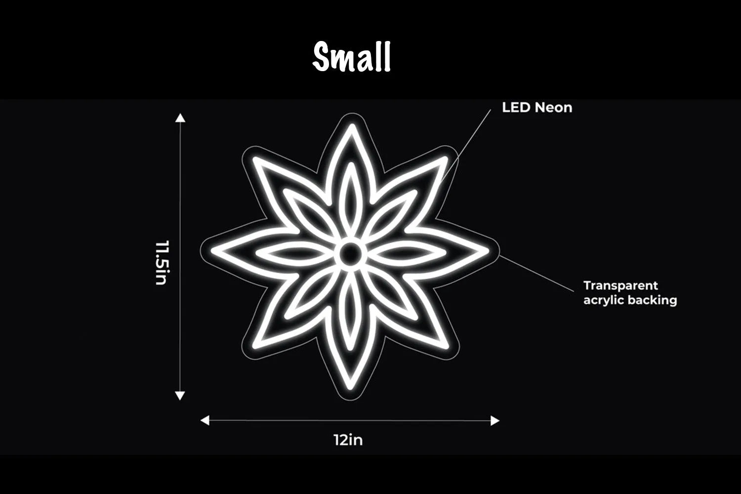 Flower LED Neon Sign w/ Dimmer Neon Signs