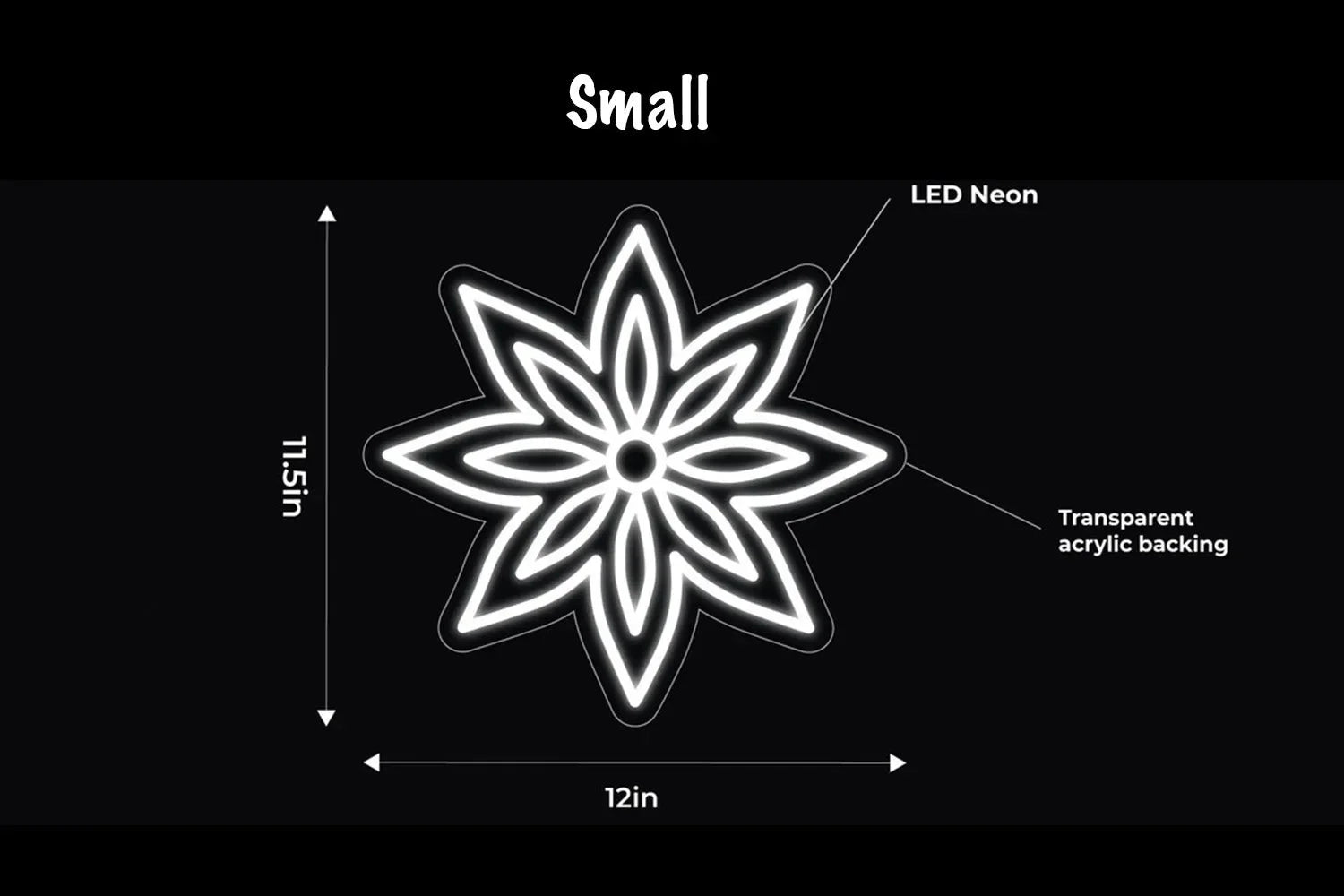 Flower LED Neon Sign w/ Dimmer Neon Signs