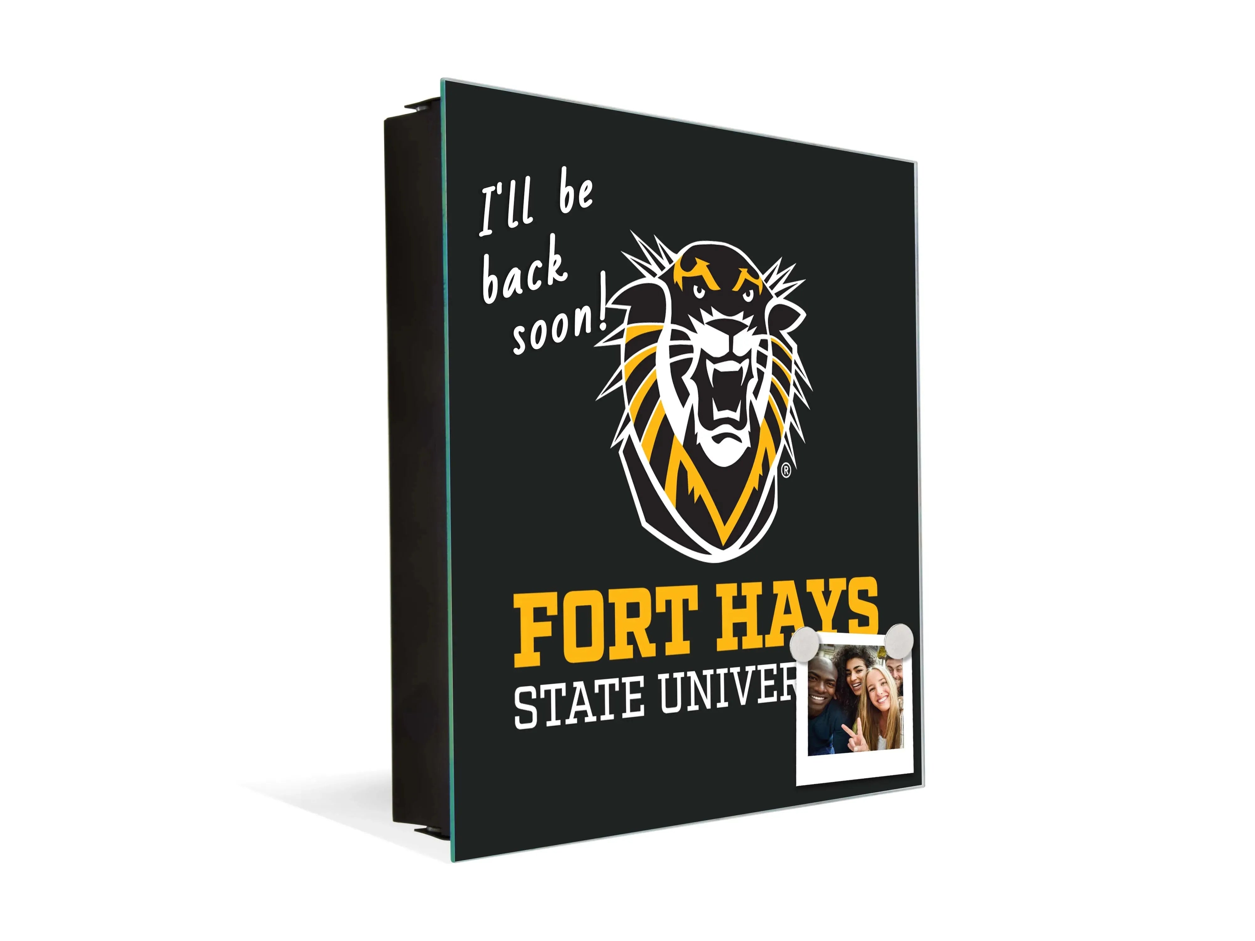 3-in-1 Fort Hays State University Magnetic Dry-Erase Key Box / Key Cabinet Key Box