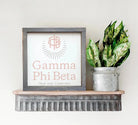 Gamma Phi Beta 12x12 Traditional Wood Framed Sign Wall Art & Signs