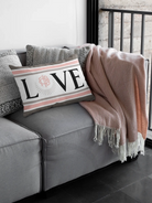 Gamma Phi Beta "LOVE" Lumbar Throw Pillow Cover Pillow Covers