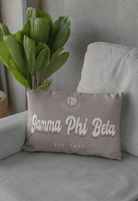 Gamma Phi Beta Lumbar Pillow Cover - Retro Pillow Covers