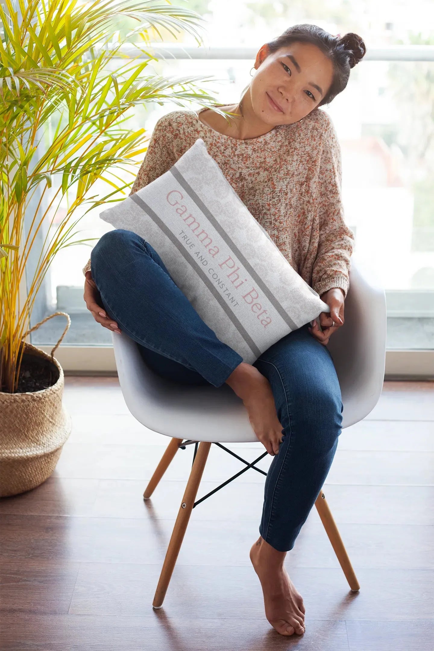 Gamma Phi Beta Carnation Lumbar Pillow Cover Pillow Covers