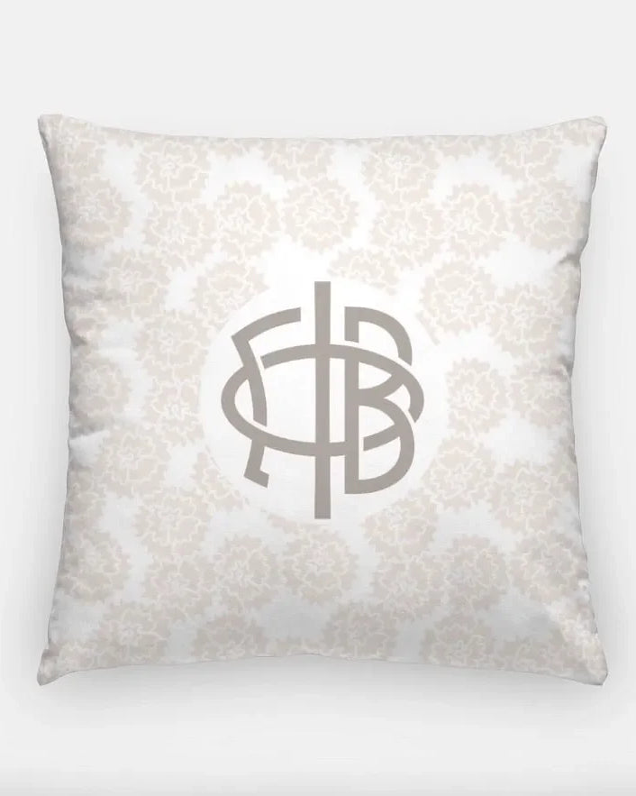 GPhiB 18" Throw Pillow Carnation Blush Cafe-au-lait