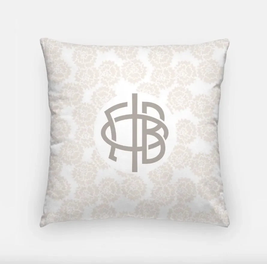 GPhiB 18" Throw Pillow Carnation Blush Cafe-au-lait