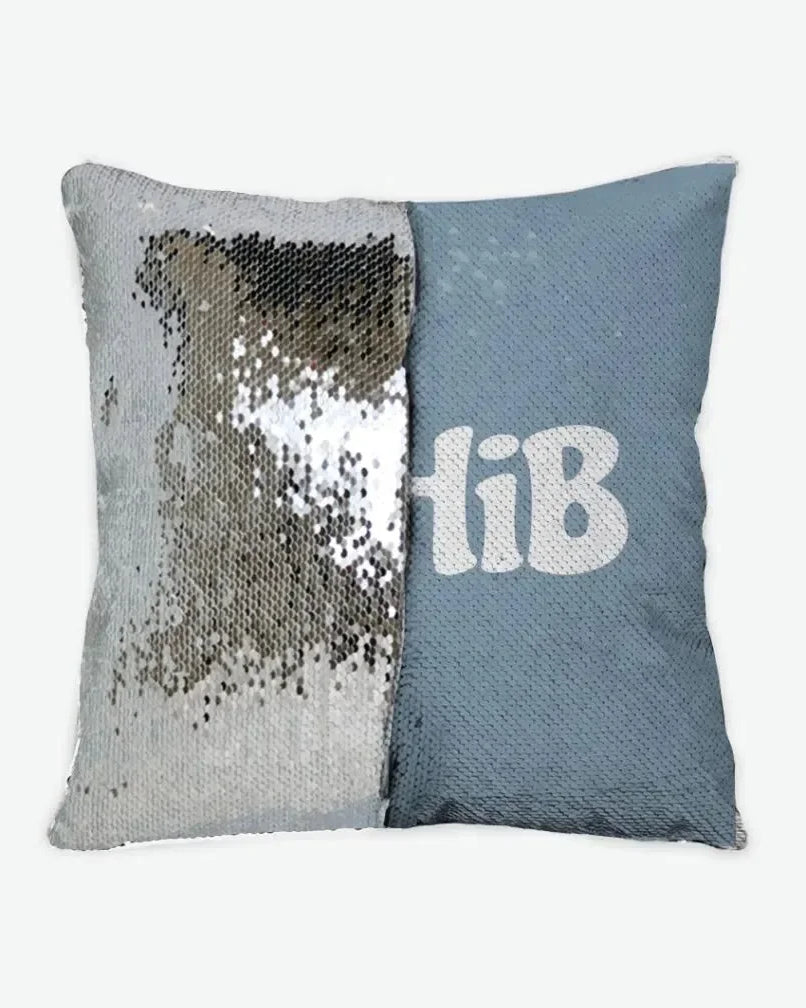 GPhiB Sequin Pillow Cover Blue Moon Silver Pillow Covers