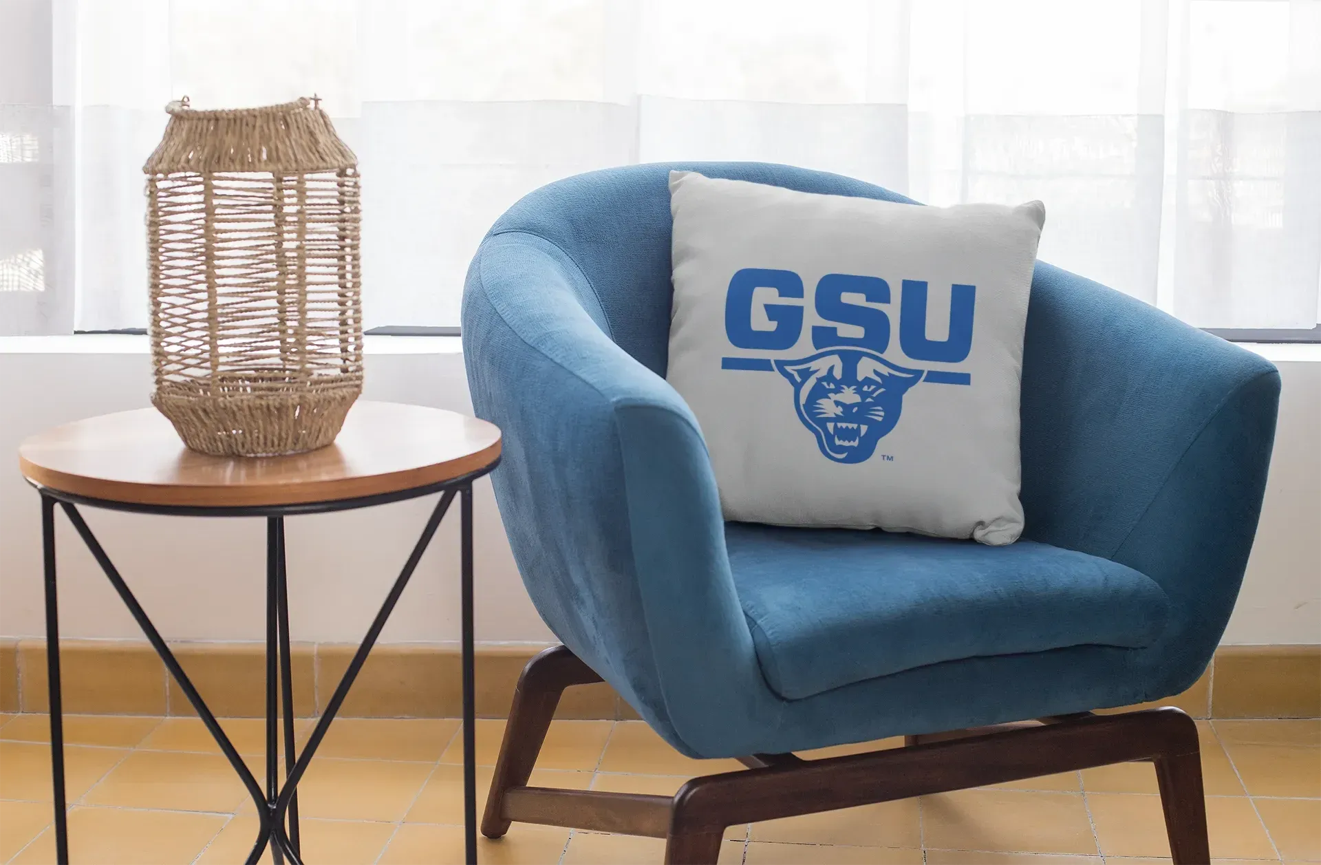GSU Gray 18" Throw Pillow Cover Pillow Covers