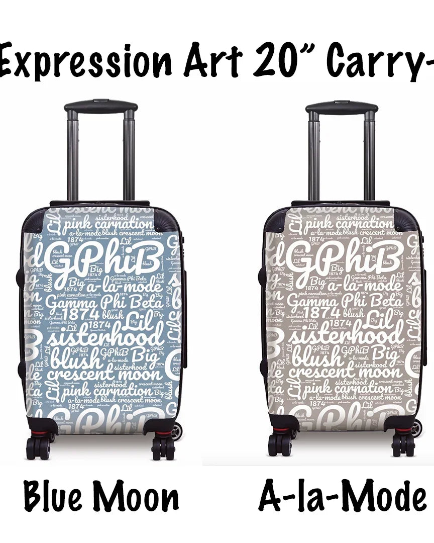 Gamma Phi Beta Carry-on Suitcase Expression Art Swatches