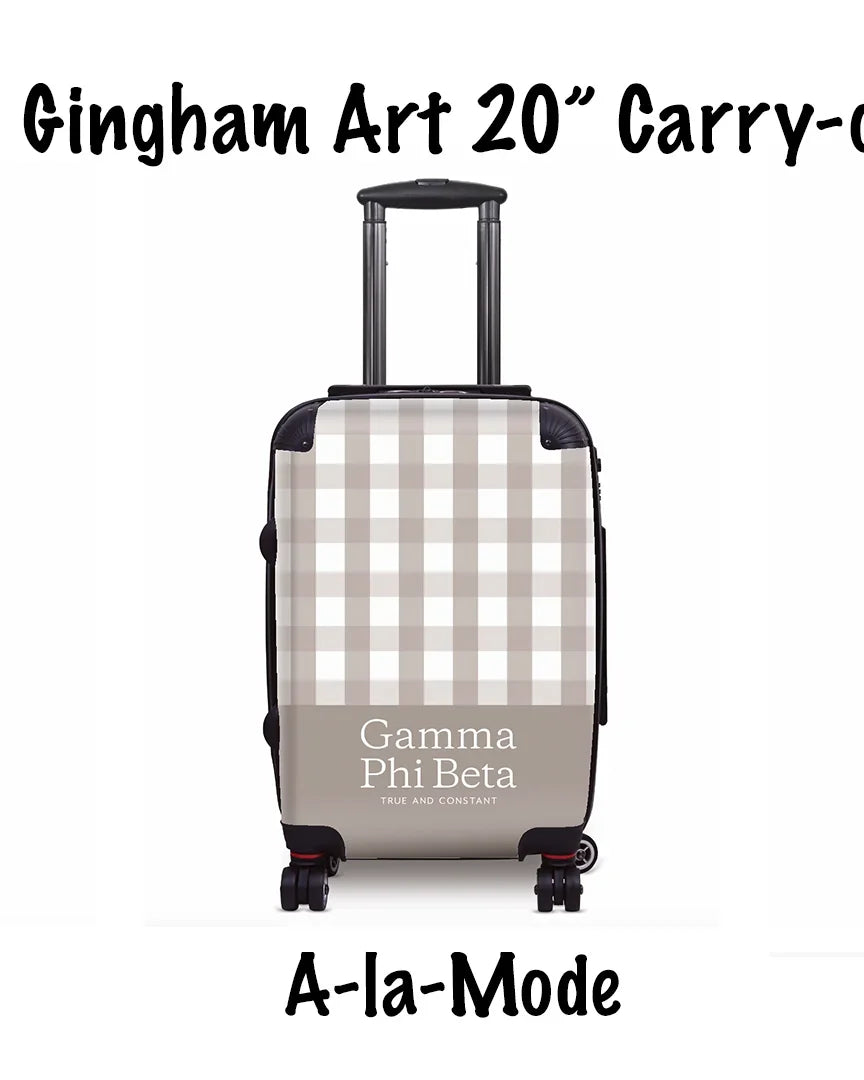 Gamma Phi Beta Carry-on Suitcase Gingham