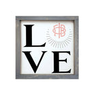 Gamma Phi Beta 12x12 "LOVE" Wood Framed Sign Weathered Gray Wall Art & Signs