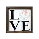 Gamma Phi Beta 12x12 "LOVE" Wood Framed Sign Walnut Stain Wall Art & Signs