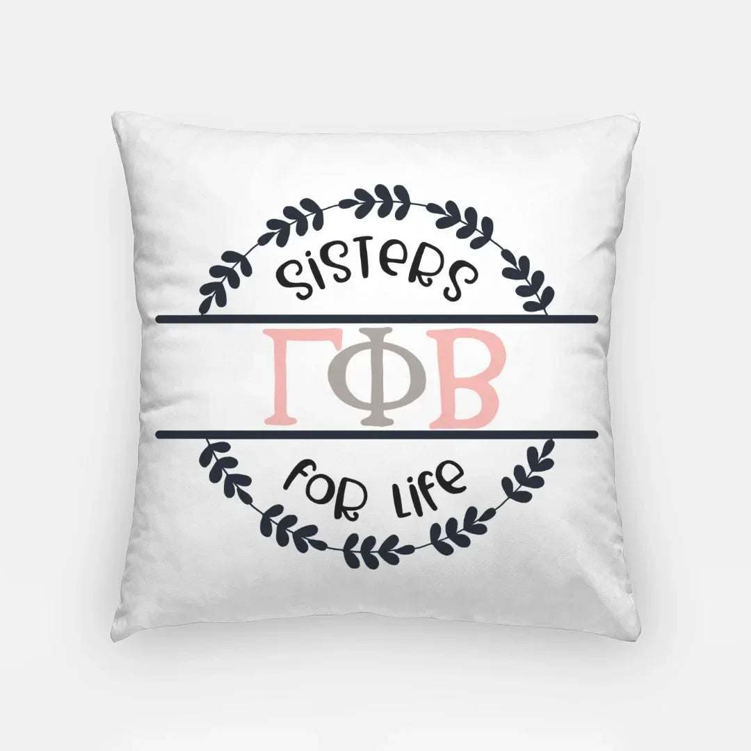Gamma Phi Beta 18" Throw Pillow Sisters for Life