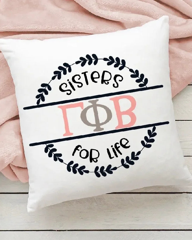 Gamma Phi Beta 18" Throw Pillow - Sisters for Life