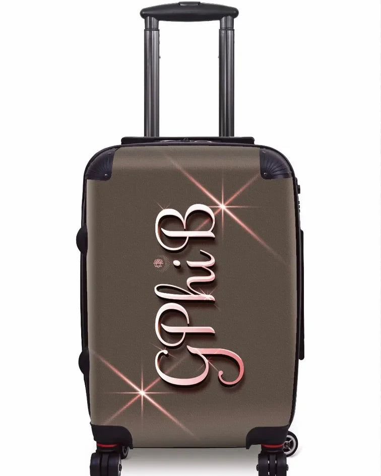 Gamma Phi Beta Carry-on Suitcase - Blush Chrome Suitcases