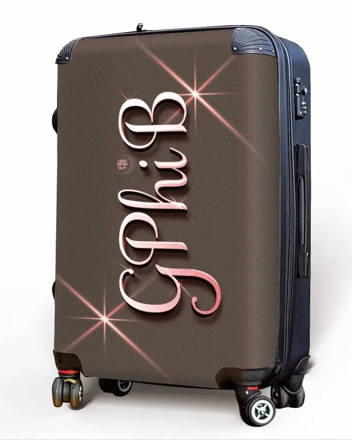 Gamma Phi Beta Carry-on Suitcase - Blush Chrome Suitcases