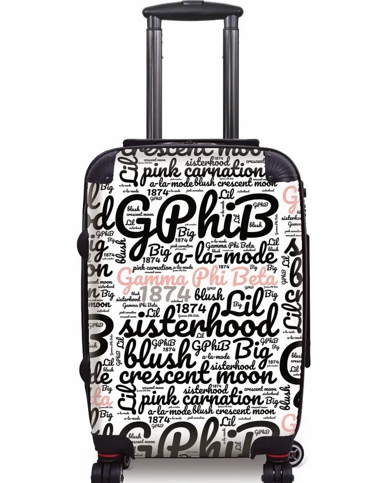 Gamma Phi Beta Carry-on Suitcase - Expression Art White Suitcases