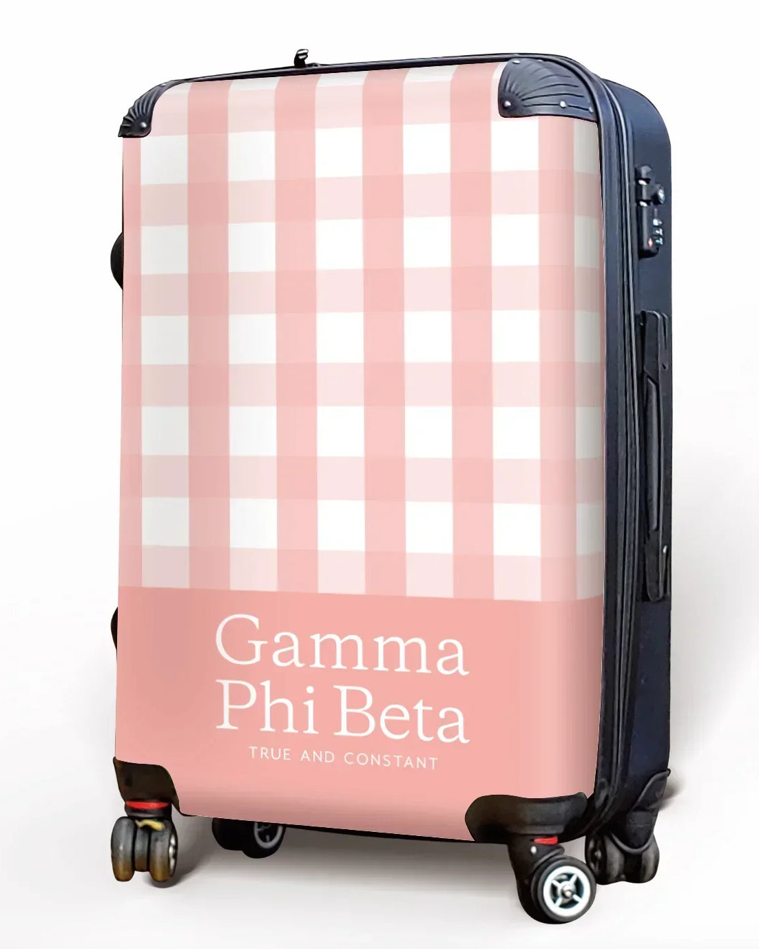 Gamma Phi Beta Carry-on Suitcase -Gingham Suitcases