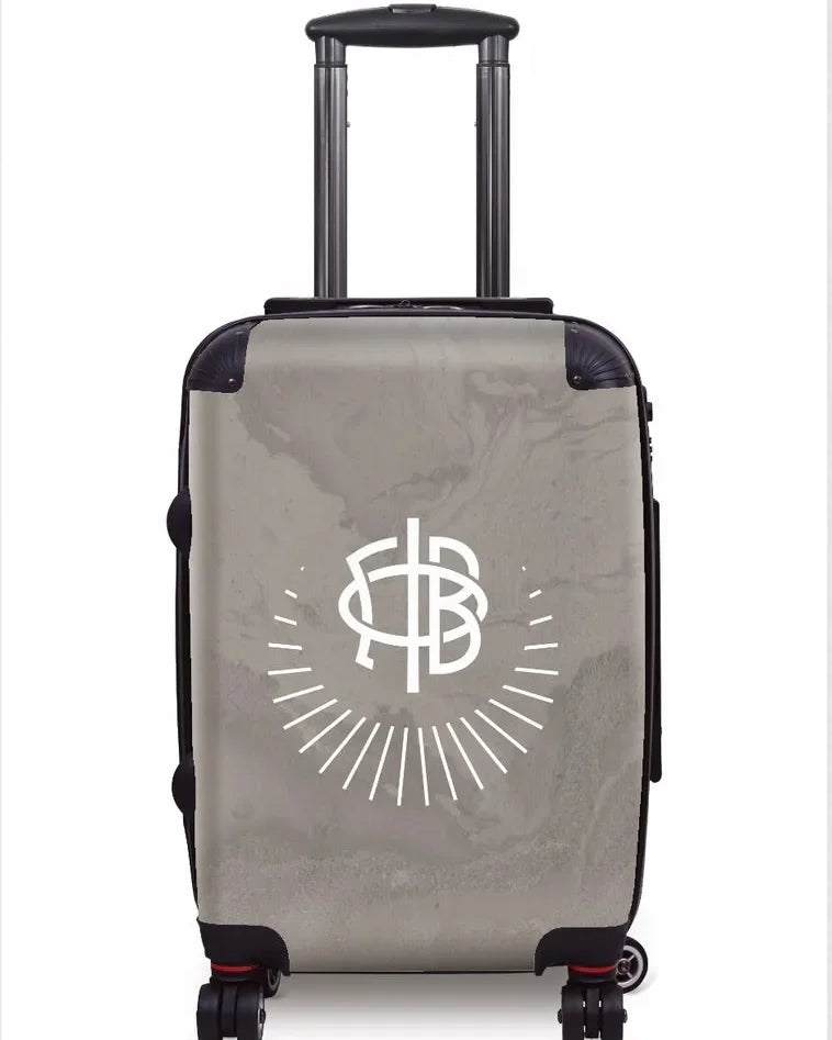 Gamma Phi Beta Carry-on Suitcase - Marble Crescent Moon A La Mode Suitcases