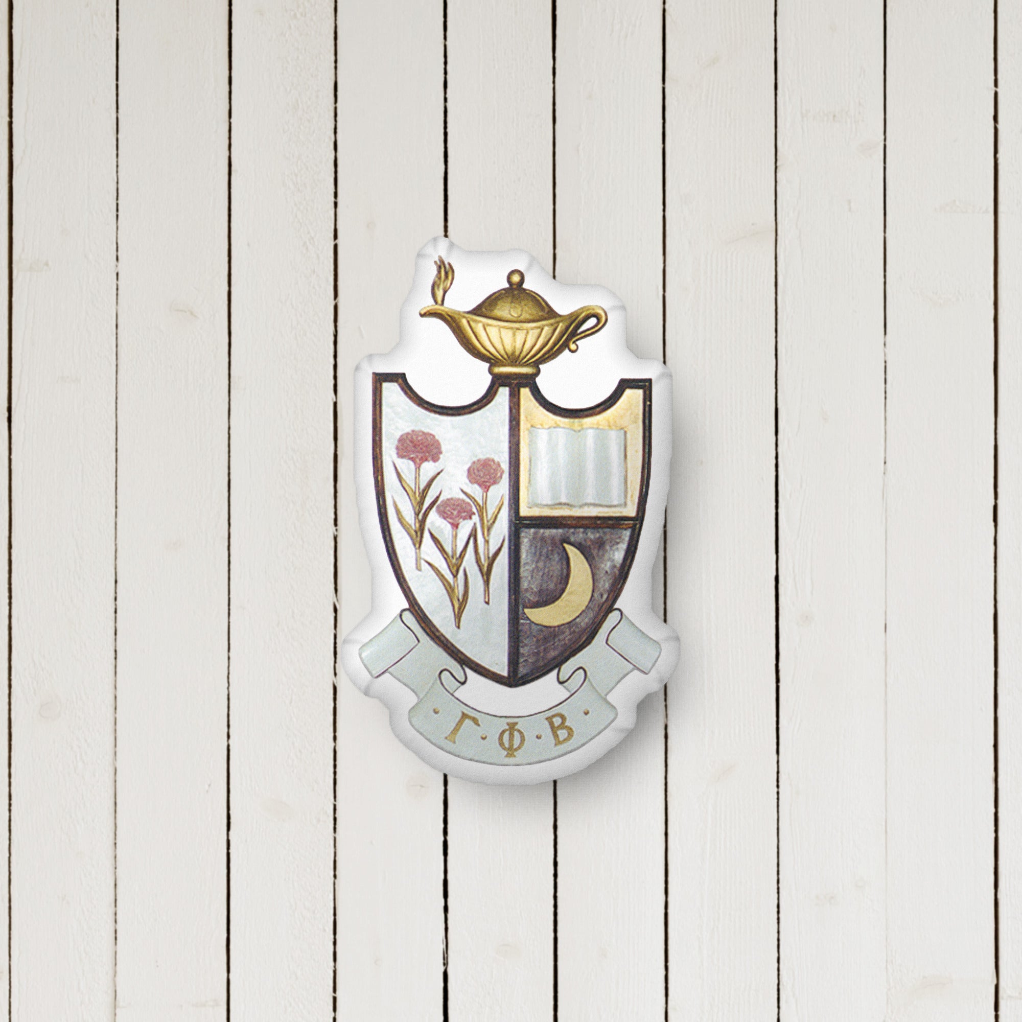 Gamma Phi Beta Crest Custom-Shape Throw Pillow | GPhiB Gifts