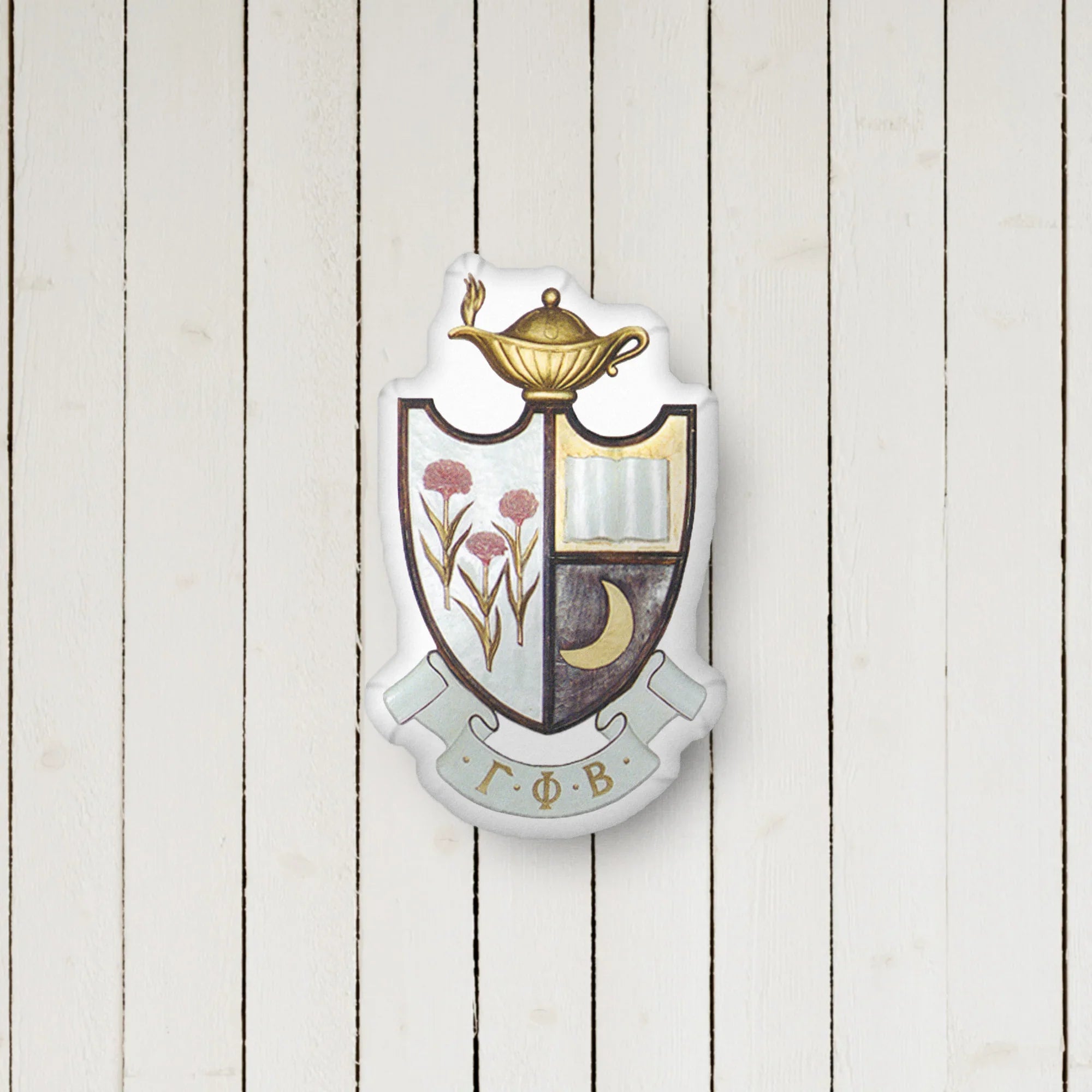Gamma Phi Beta Crest Custom-Shape Throw Pillow | GPhiB Gifts
