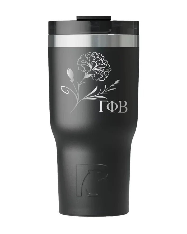 Gamma Phi Beta RTIC 20 oz Essential Ceramic Lined Tumbler - Carnation