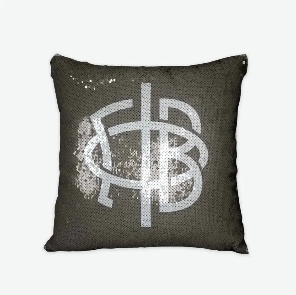 Gamma Phi Beta Sequin Pillow Cover - Greek Letters
