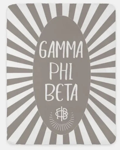 Gamma Phi Beta XL 60x80 Sherpa Throw Blanket -Starburst A-La-Mode