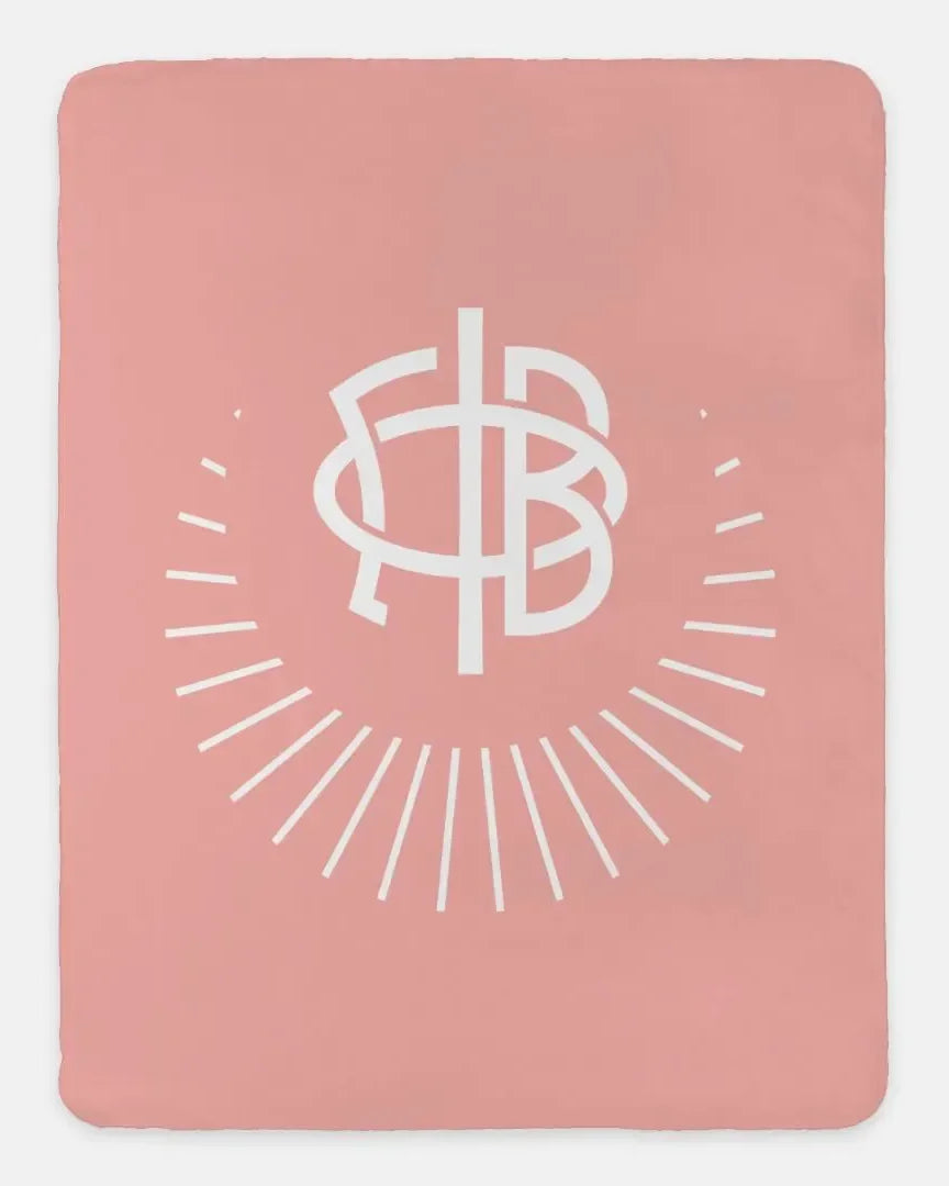 Gamma Phi Beta XL 60x80 Sherpa Throw Blanket - Crescent Blush