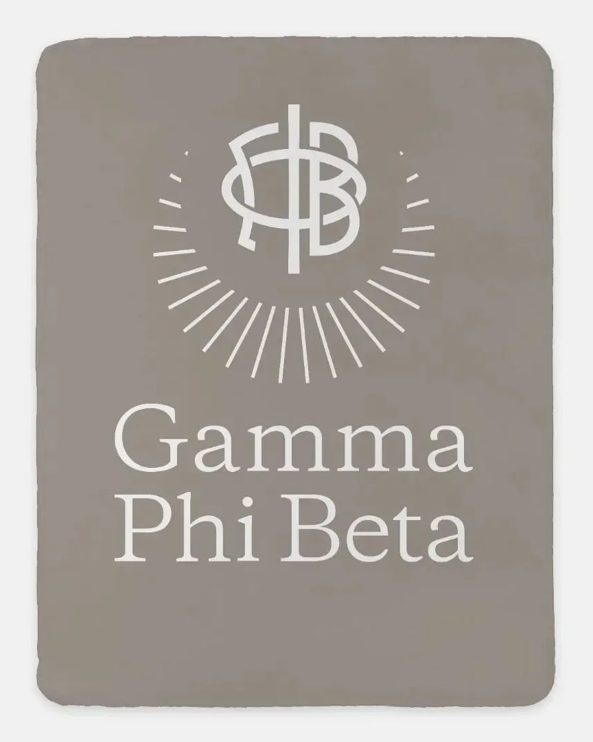 Gamma Phi Beta XL 60x80 Traditional Sherpa Throw Blanket A La Mode