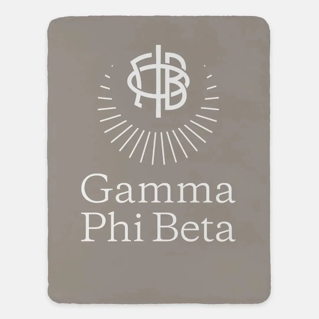 Gamma Phi Beta XL 60x80 Traditional Sherpa Throw Blanket A La Mode