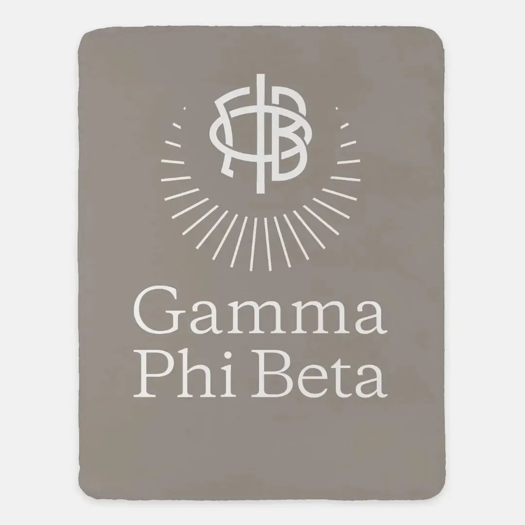 Gamma Phi Beta XL 60x80 Traditional Sherpa Throw Blanket A La Mode