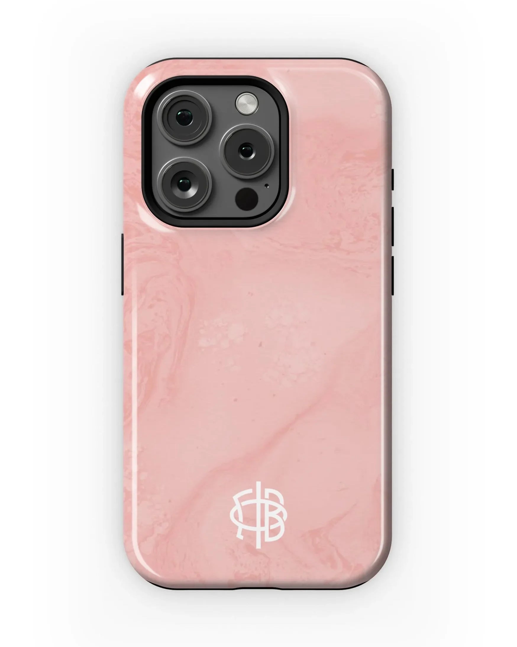 Gamma Phi Beta iPhone 16, 15, 14 Mobile Phone Case - Blush Marble Mobile Phone Cases