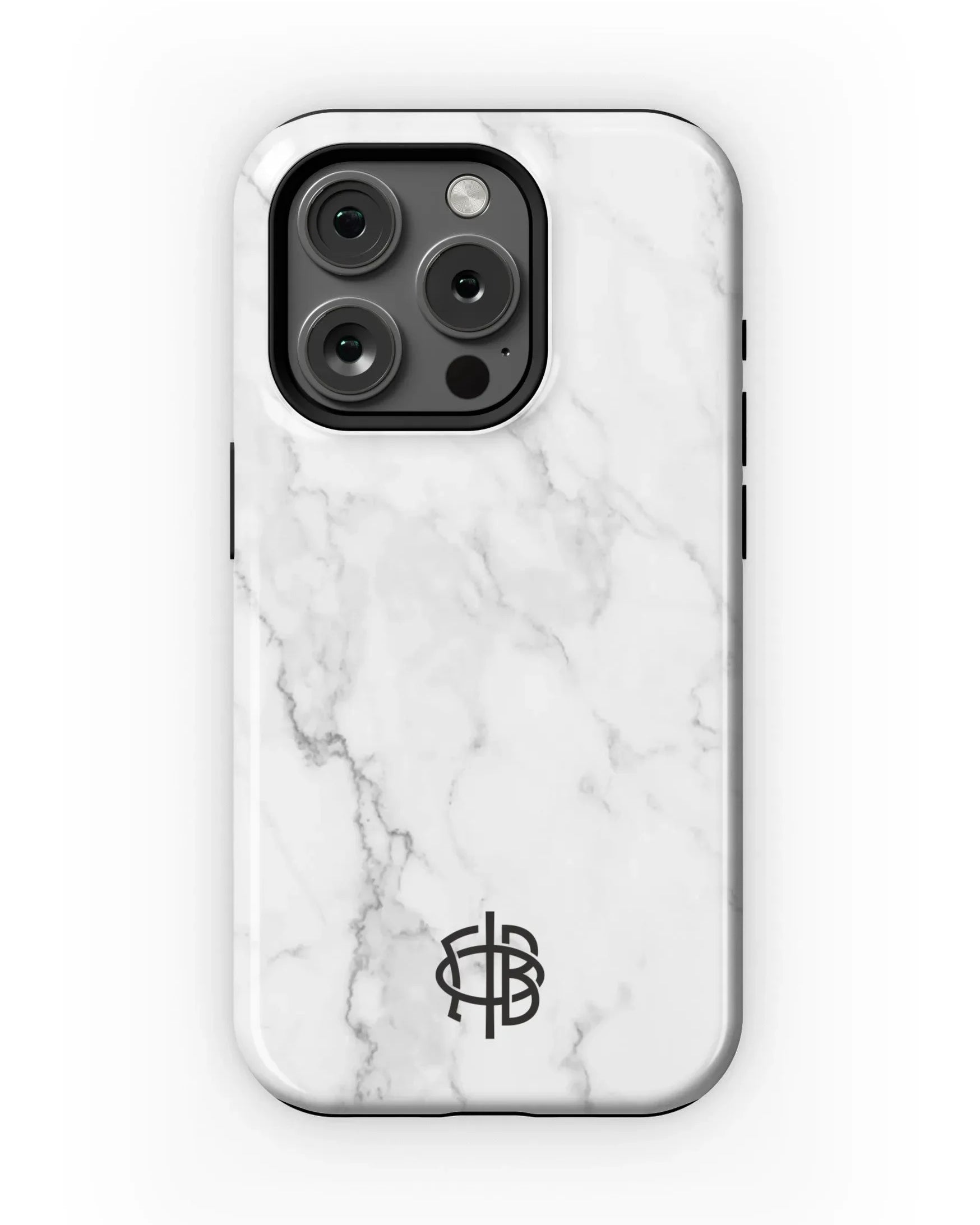 Gamma Phi Beta iPhone 16, 15, 14 Mobile Phone Case - White Marble Gloss Mobile Phone Cases