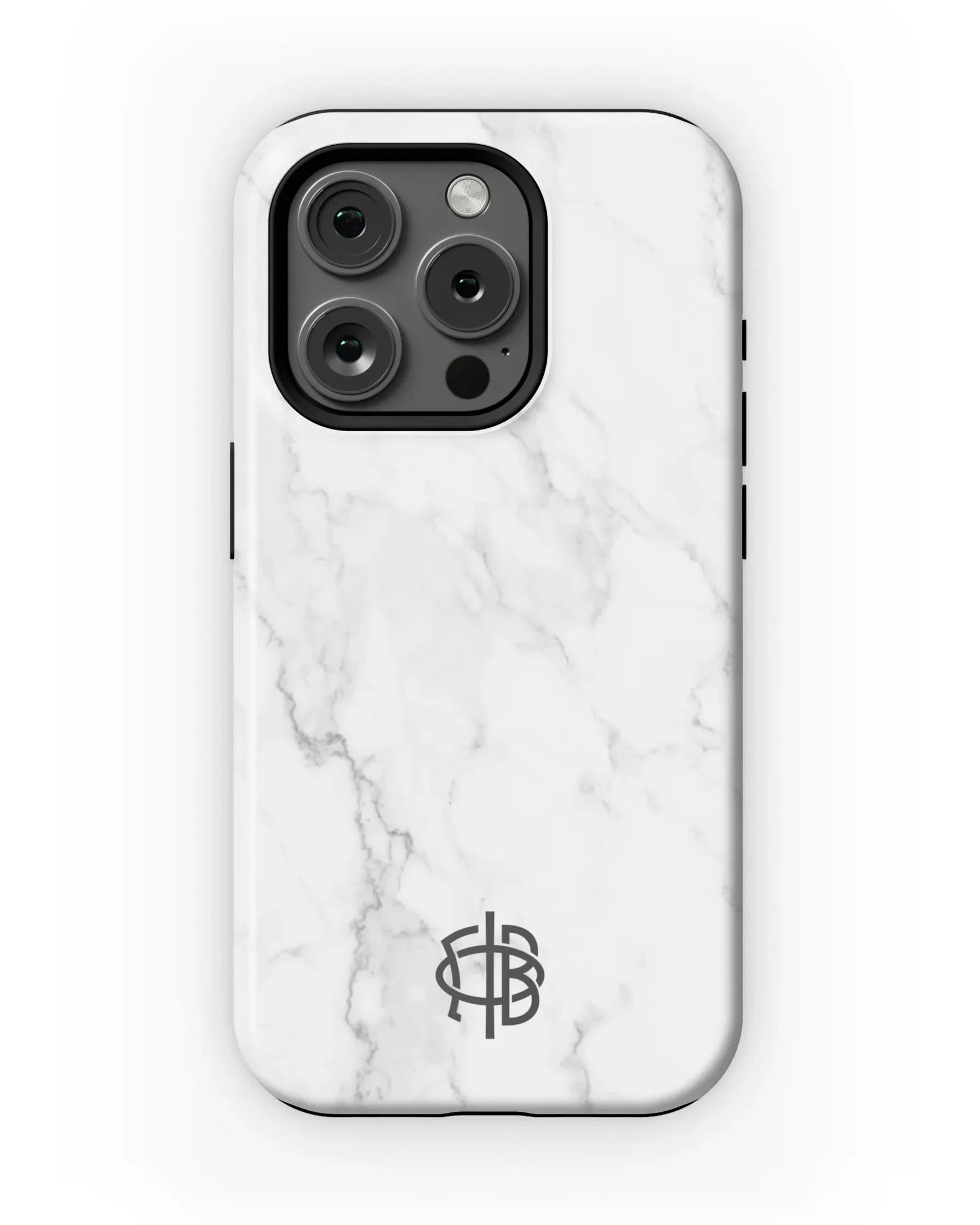 Gamma Phi Beta iPhone 16, 15, 14 Mobile Phone Case - White Marble Matte Mobile Phone Cases