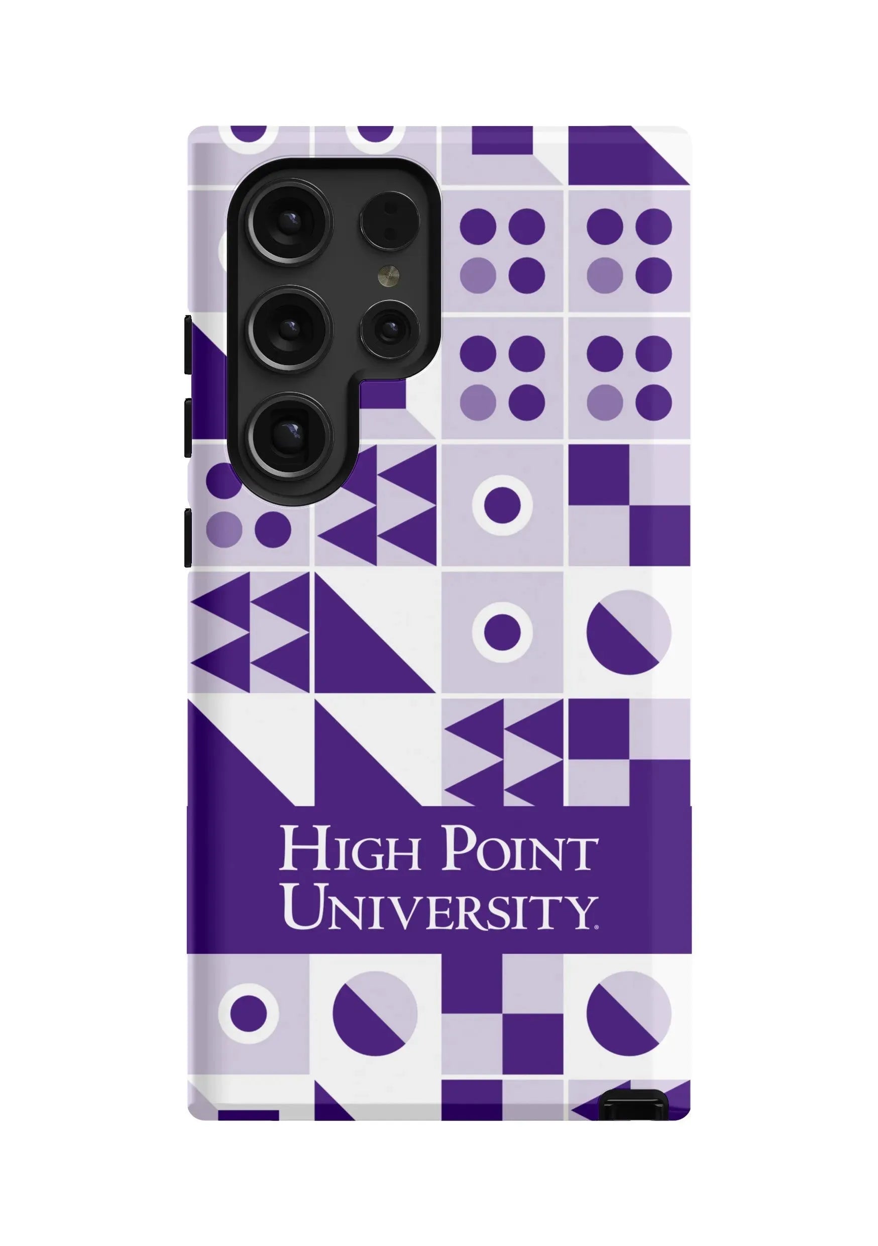 High Point University Samsung Galaxy 24, 23 Mobile Phone Case - Geo Purple Mobile Phone Cases
