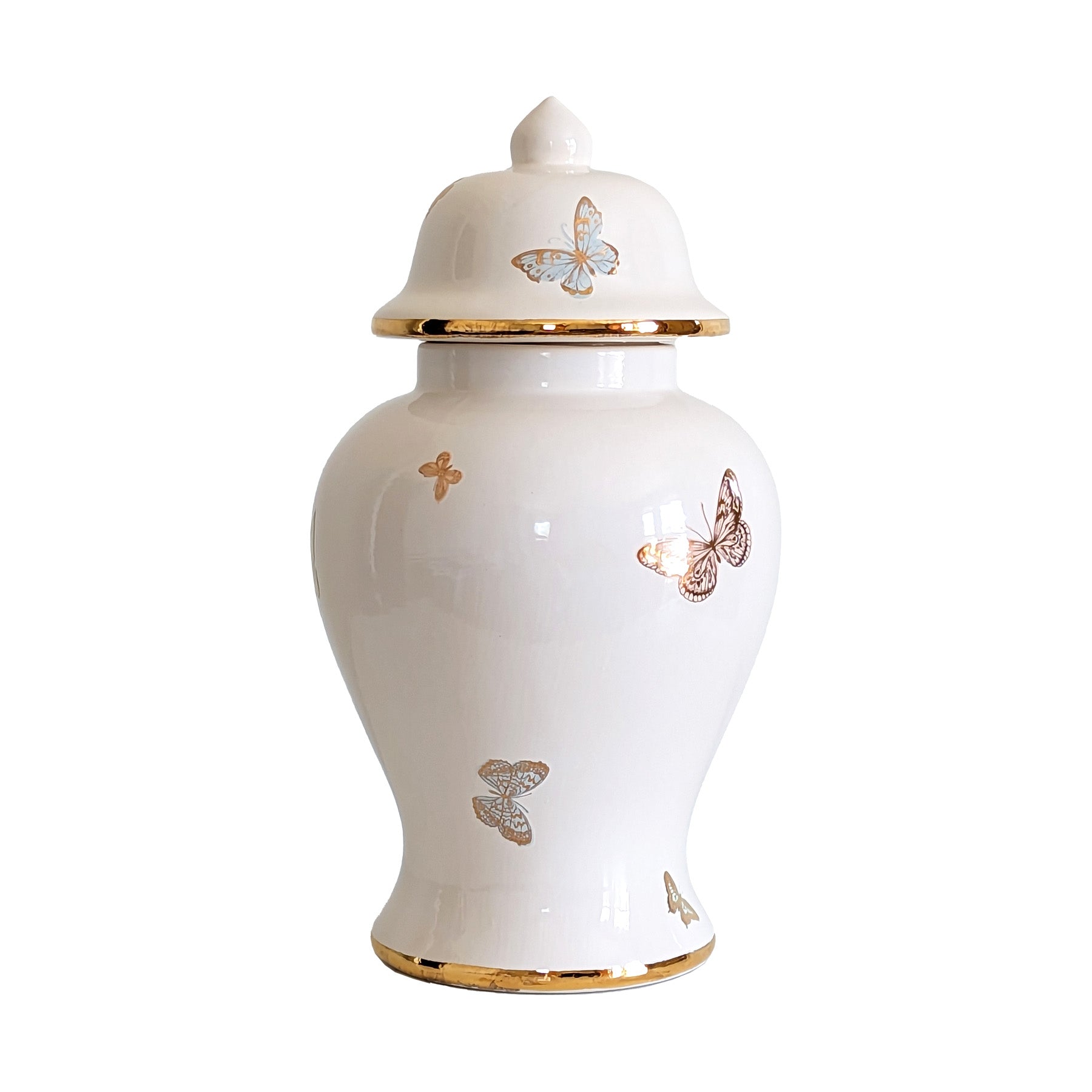 Gilded Butterflies Ginger Jars | Dorm Accessories | Dresser Accessories