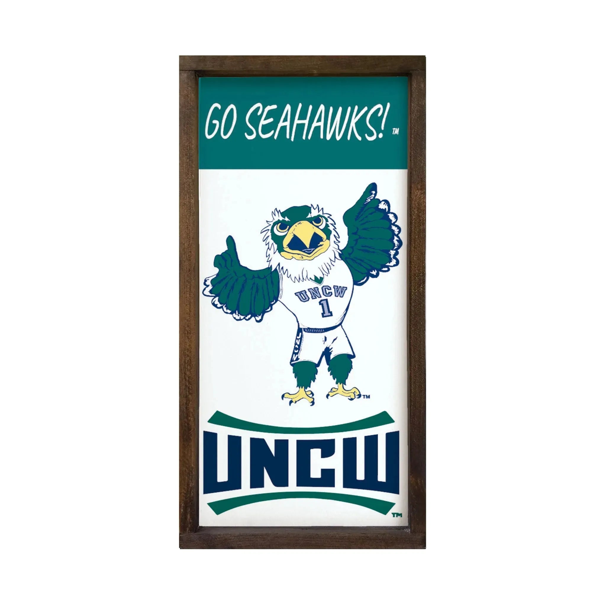 UNC Wilmington Sign - Go Seahawks - 12"x24" Wall Art & Signs
